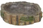 TRIXIE Wasser- und Futterschale im Regenwald Design, 13 x 3,5 x 11 cm