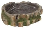TRIXIE Wasser- und Futterschale im Regenwald Design, 18 x 4,5 x 17 cm