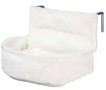 TRIXIE Kuschelsack f&uuml;r Heizk&ouml;rper, Kurzhaarpl&uuml;sch, 45 x 13 x 33 cm, wei&szlig;