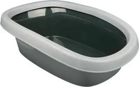 TRIXIE 40121, TRIXIE Katzentoilette Carlo, mit Rand, Gr. 2: 38 x 17 x 58 cm,