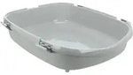 TRIXIE Katzentoilette Primo XXL, mit Rand, 56 x 25 x 71 cm, grau / wei&szlig;