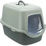 TRIXIE Be Eco Katzentoilette Vico, mit Haube, 40 x 40 x 56 cm, anthrazit / grau-...