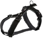 TRIXIE Premium Trekking Geschirr, M: 53&ndash;64 cm / 20 mm, schwarz / grafit