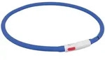 TRIXIE Flash Leuchtring USB, Silikon, XS&ndash;XL: 70 cm / &Oslash; 10 mm, royalblau