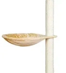 TRIXIE Liegemulde f&uuml;r Kratzb&auml;ume, gro&szlig;, Langhaar-Pl&uuml;sch, &Oslash; 45 cm, beige