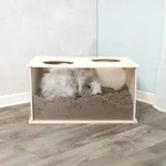 TRIXIE Buddelkiste, Kaninchen, Holz, 58 x 30 x 38 cm