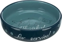TRIXIE 24795, TRIXIE Napf, flach, Thanks for Service, Keramik, 0,3 l / &Oslash; 15 cm