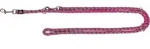 TRIXIE Cavo V-Leine, S&ndash;M: 2,00 m / &Oslash; 12 mm, fuchsia / grafit