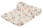TRIXIE 37177, TRIXIE Decke Lingo, Softfleece, 75 x 50 cm, wei&szlig; / beige