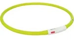 TRIXIE Flash Leuchtring USB, Silikon, XS&ndash;XL: 70 cm / &Oslash; 10 mm, gr&uuml;n