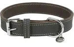TRIXIE Rustic Fettleder-Halsband, M: 37&ndash;44 cm / 25 mm, grau
