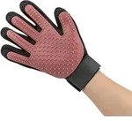 TRIXIE Fellpflege-Handschuh, Mesh-Material / TPR, 16 x 24 cm, pink / schwarz