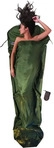 Cocoon Mummy Liner - 100% Silk - Dark Olive