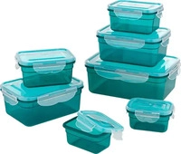 GOURMETmaxx Frischhaltedosen-Set "Klick-it", 14-teilig blau | transparent