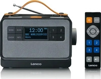 MODERNE HAUSFRAU Tragbares FM/DAB+ Radio PDR-065BK mit gro&szlig;en Tasten schwarz