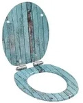 vidaXL Toilettensitz mit Soft-Close-Deckel MDF Altholz-Design