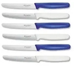 VictorInox | Tafelmesser Set | 6-teilig | Blau und Wei&szlig; | ideal f&uuml;r Brotzeit...
