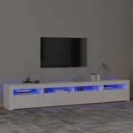 vidaXL TV-Schrank mit LED-Leuchten Wei&szlig; 240x35x40 cm