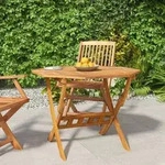 vidaXL Klappbarer Gartentisch 90x75 cm Massivholz Akazie