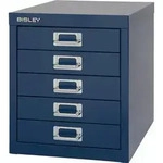Schubladenschrank MultiDrawerTM H325xB279xT380mm oxfordblau 5 Schubl.BISLEY