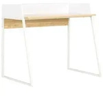 vidaXL Schreibtisch Wei&szlig; und Eiche 90x60x88 cm