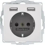 Berker Steckdose SCHUKO/USB 48036084