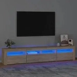 vidaXL TV-Schrank mit LED-Leuchten Sonoma-Eiche 210x35x40 cm