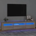 vidaXL TV-Schrank mit LED-Leuchten Sonoma-Eiche 195x35x40 cm