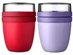 Mepal - Lunchpot Mini Ellipse Mixed - Campus Red + Vivid Lilac &ndash; 300 ml praktischer