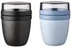 Mepal | Lunchpot Ellipse Mixed | Nordic Black + Nordic Blue | M&uuml;slibecher to...