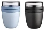 Mepal | Lunchpot Ellipse Mixed | Nordic Blue + Nordic Black | M&uuml;slibecher to...