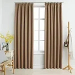 vidaXL Verdunkelungsvorh&auml;nge mit Haken 2 Stk. Taupe 140x225cm
