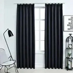 vidaXL Verdunkelungsvorh&auml;nge mit Haken 2 Stk. Anthrazit 140x245cm