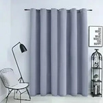 vidaXL Verdunkelungsvorhang mit Metall&ouml;sen Grau 290 x 245 cm