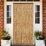 vidaXL Insektenschutz-Vorhang Ocker und Wei&szlig; 100x220 cm Chenille