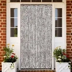 vidaXL Insektenschutz-Vorhang Taupe und Wei&szlig; 100x220 cm Chenille