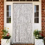 vidaXL Insektenschutz-Vorhang Taupe und Wei&szlig; 90x220 cm Chenille