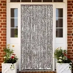 vidaXL Insektenschutz-Vorhang Braun und Wei&szlig; 90x220 cm Chenille