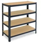 shelfplaza HOME 100x110x40 cm Schwerlastregal in anthrazit mit 4 B&ouml;den und 175 kg