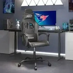 vidaXL Gaming-Stuhl Schwarz Kunstleder