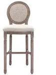 vidaXL Barhocker 2 Stk. Wei&szlig; Leinen