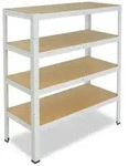 shelfplaza HOME 115x100x30 cm Schwerlastregal in wei&szlig; mit 4 B&ouml;den und 175 kg