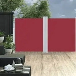 vidaXL Ausziehbare Seitenmarkise Rot 160 x 600 cm