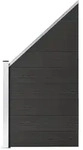 vidaXL Zaunelement WPC 95x(105-180) cm Schwarz