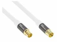 Good Connections® Antennenkabel SmartFLEX, IEC/Koax Stecker an Buchse, vergoldet,