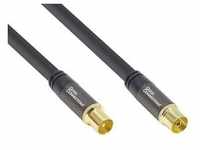 Good Connections® Antennenkabel SmartFLEX, IEC/Koax Stecker an Buchse, vergoldet,