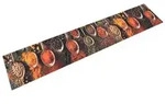 vidaXL K&uuml;chenteppich Waschbar L&ouml;ffel & Gew&uuml;rze 60x300 cm Samt
