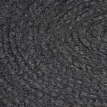 vidaXL Teppich Handgefertigt Jute Rund 180 cm Dunkelgrau