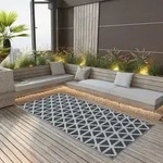 vidaXL Outdoor-Teppich ARAKIL Schwarz 190x290 cm PP