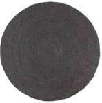 vidaXL Teppich Handgefertigt Jute Rund 240 cm Dunkelgrau